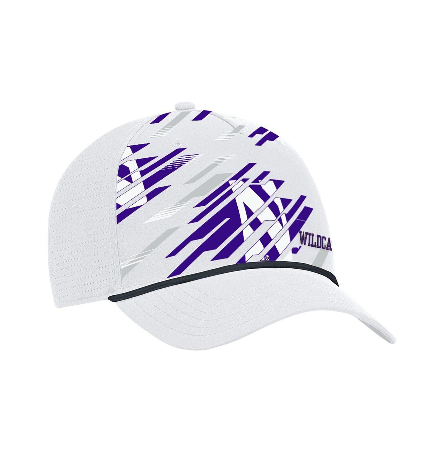 Мужская кепка Under Armour White Northwestern Wildcats College Essentials Driver Rope Adjustable Hat — фото 3