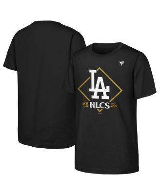 Fanatics - Big Boys and Girls Black Los Angeles Dodgers 2025 National League Division Series Champions Locker Room T-Shirt