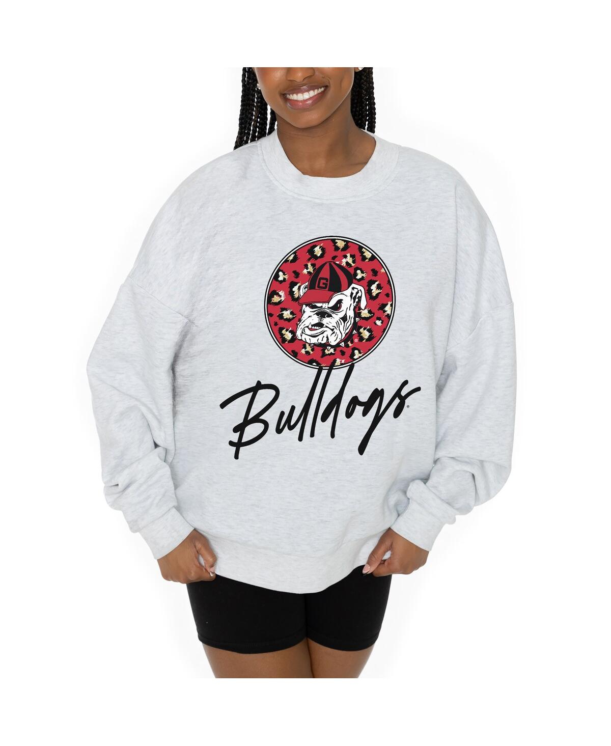 Gameday Couture Women's Ash Georgia Bulldogs Premium Fleece Pullover Sweatshirt In Gray