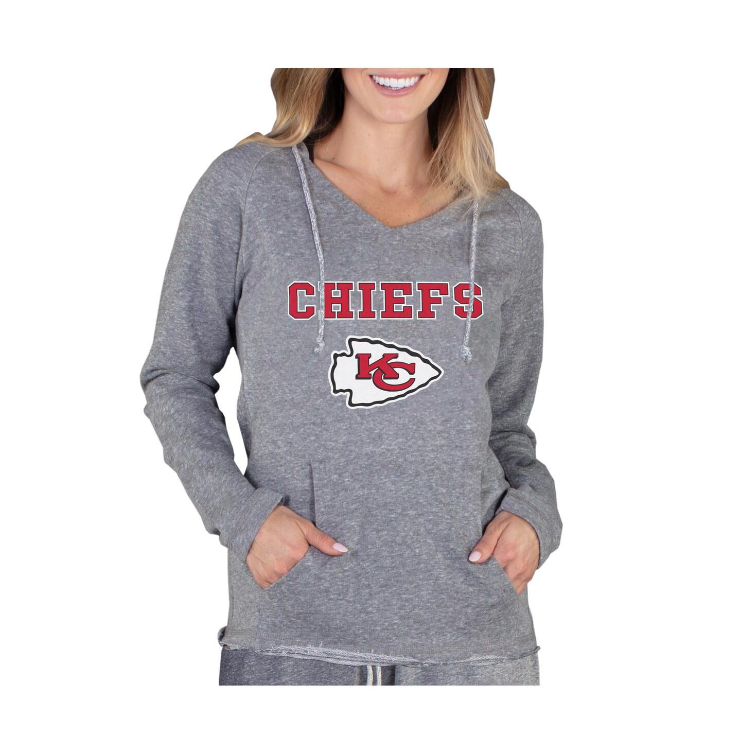 Женские худи-реглан Concepts Sport Kansas City Chiefs Mainstream с V-образным вырезом — фото 1