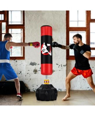 70 Inch Freestanding Punching Bag with Fillable Base 12 Suction Cups and Shock Absorbers