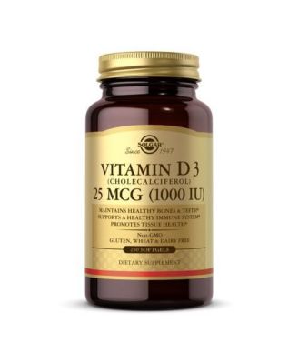 Solgar Vitamin D3 (Cholecalciferol) ,1000 Iu ,250 S Gels