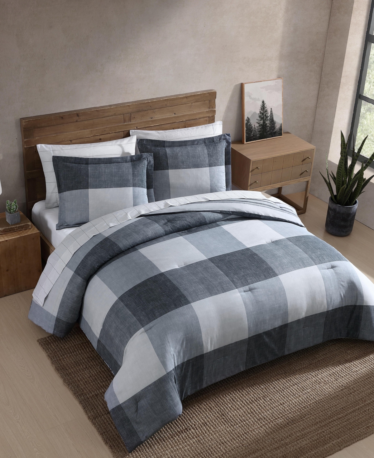 Eddie Bauer Oversized Plaid Reversible 7-Pc. Comforter Set