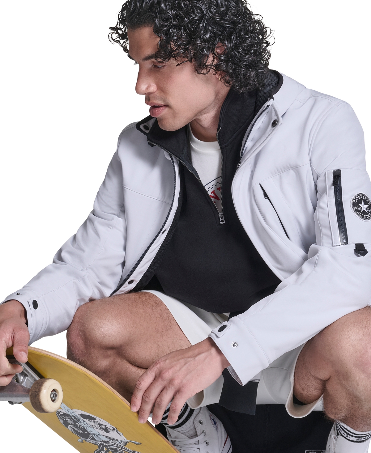 Converse Men's Hooded Long-Sleeve Jacket