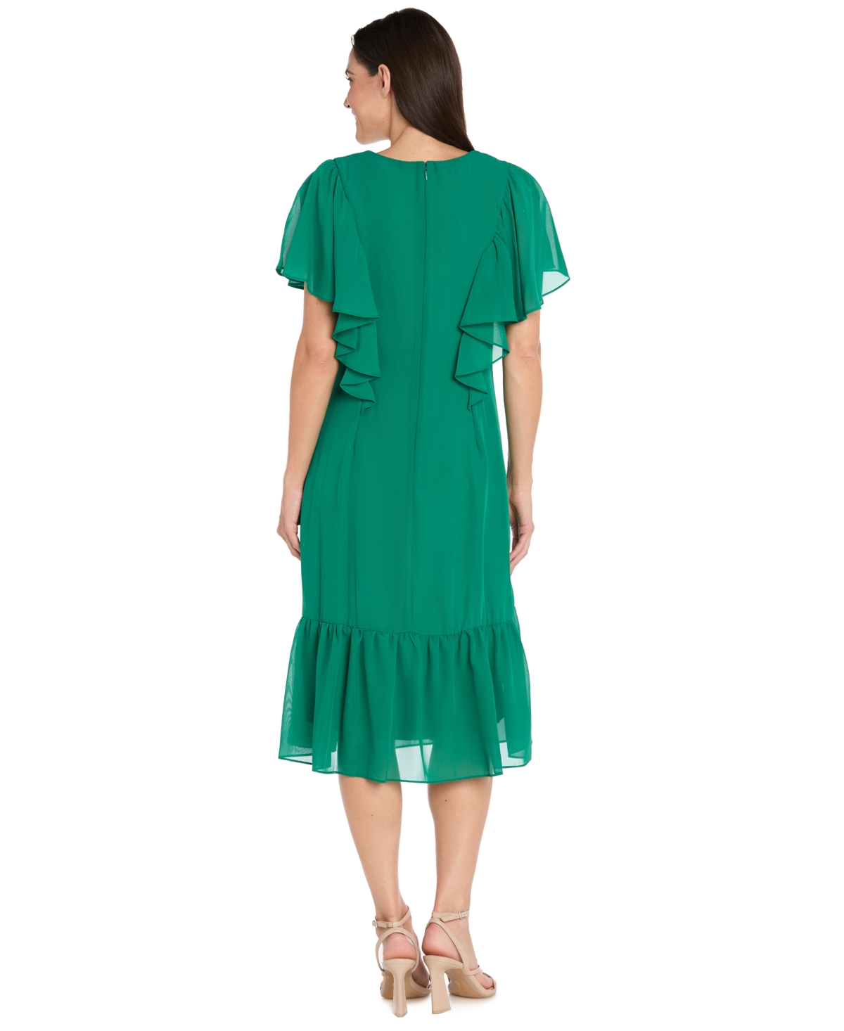 R & M Richards Women's Capelet Short-Sleeve Dress