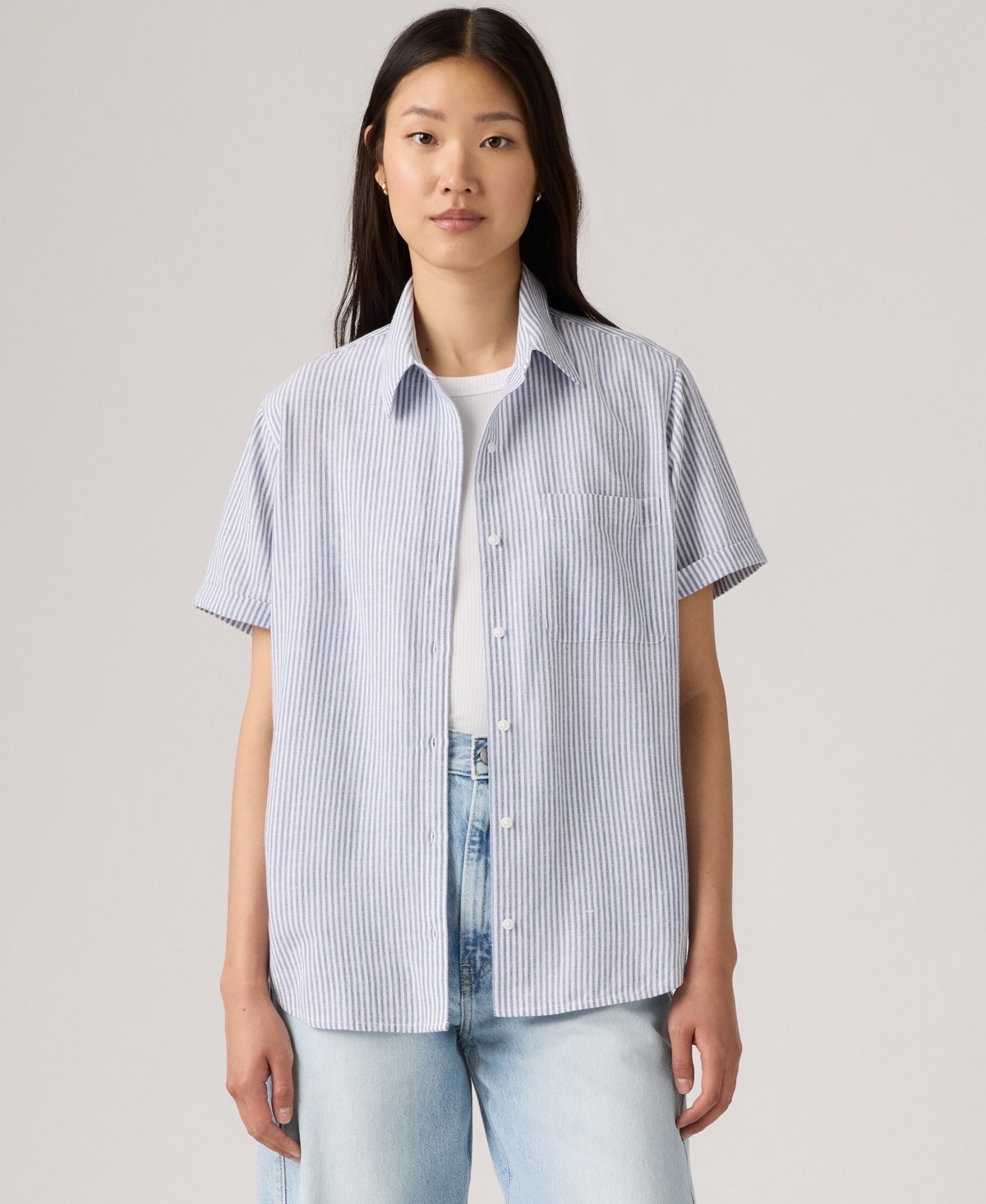 Levi's Women's Darlene Printed Short-Sleeve Shirt