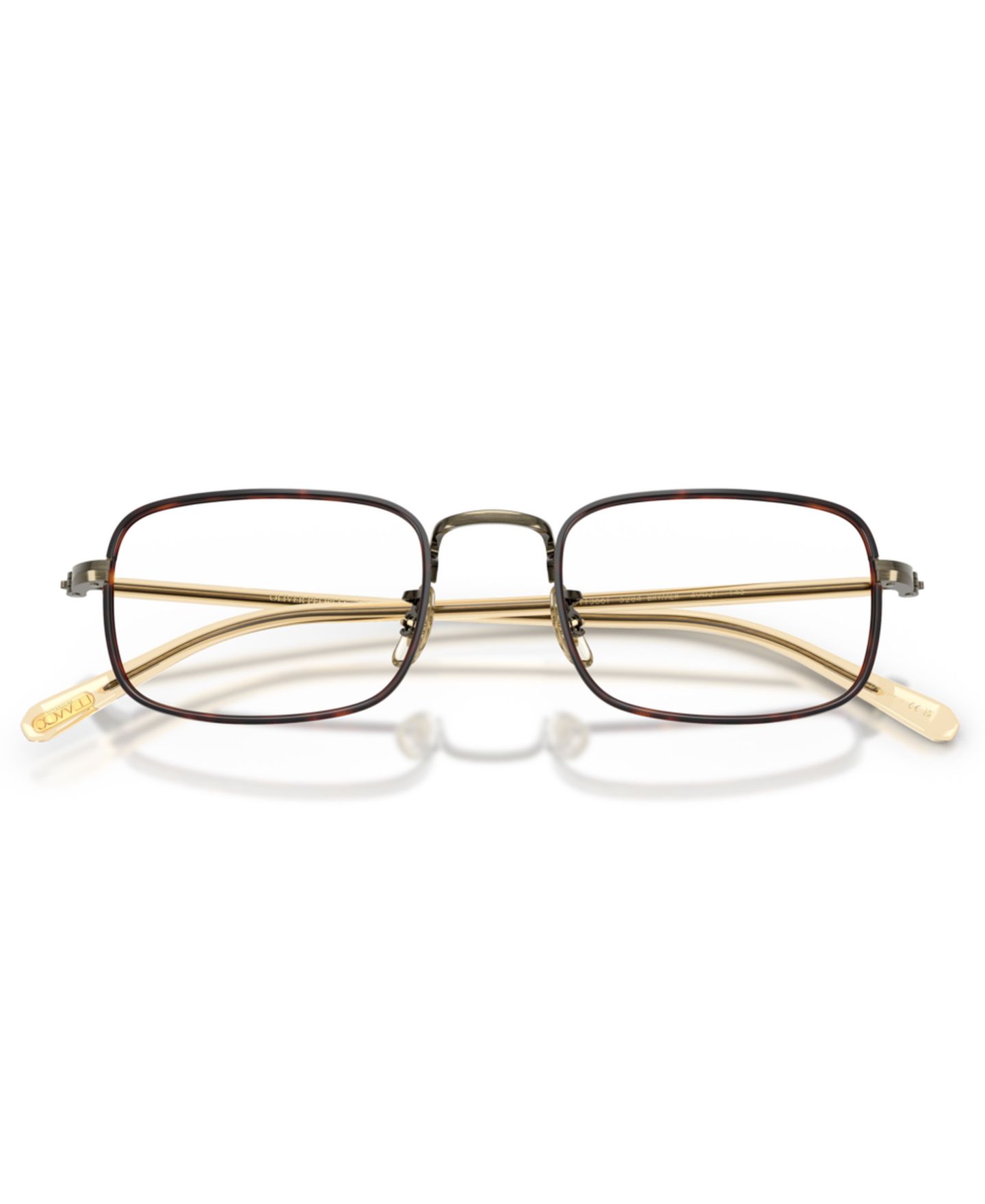 Очки Oliver Peoples Unisex Rectangle Titanium OV1366T Brymer Eyeglasses, цвет: Золотой — фото 5