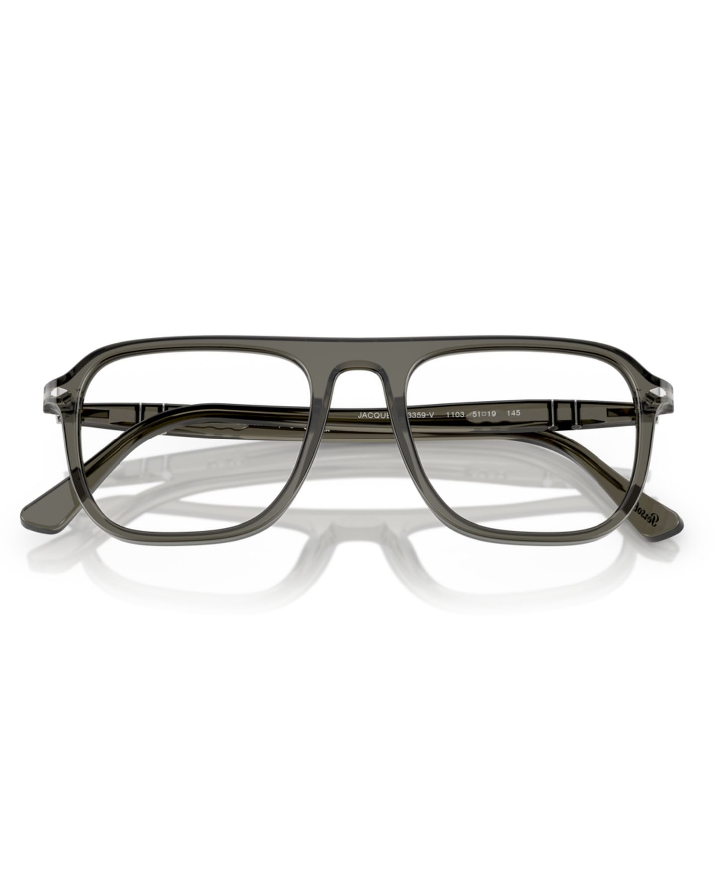 Очки Persol Unisex Square Plastic PO3359V - Jacques Eyeglasses, цвет: Прозрачный синий джинсовый — фото 9