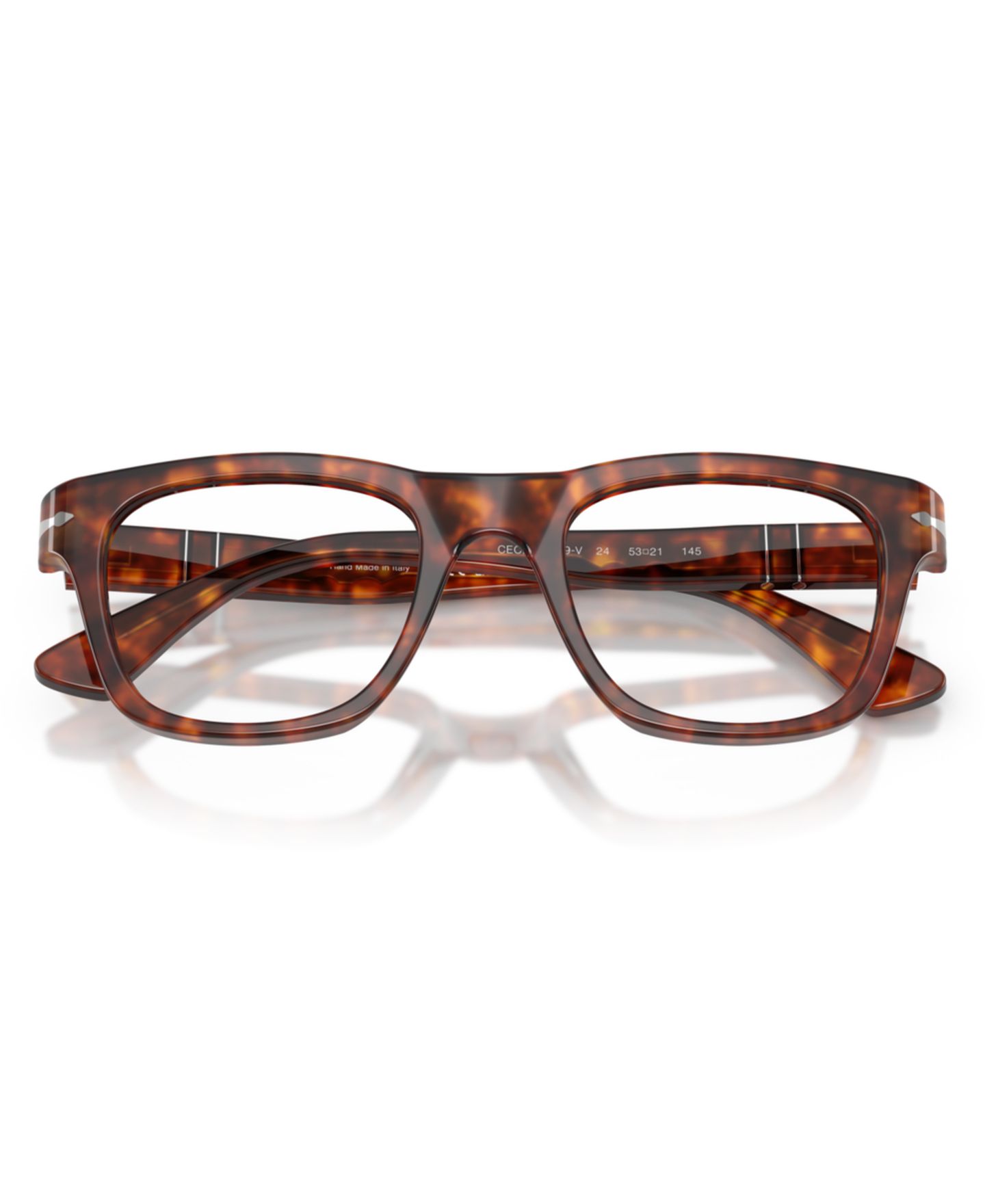 Очки Persol Unisex Square Plastic PO3389V - Cecil Eyeglasses, цвет: Гавана — фото 3