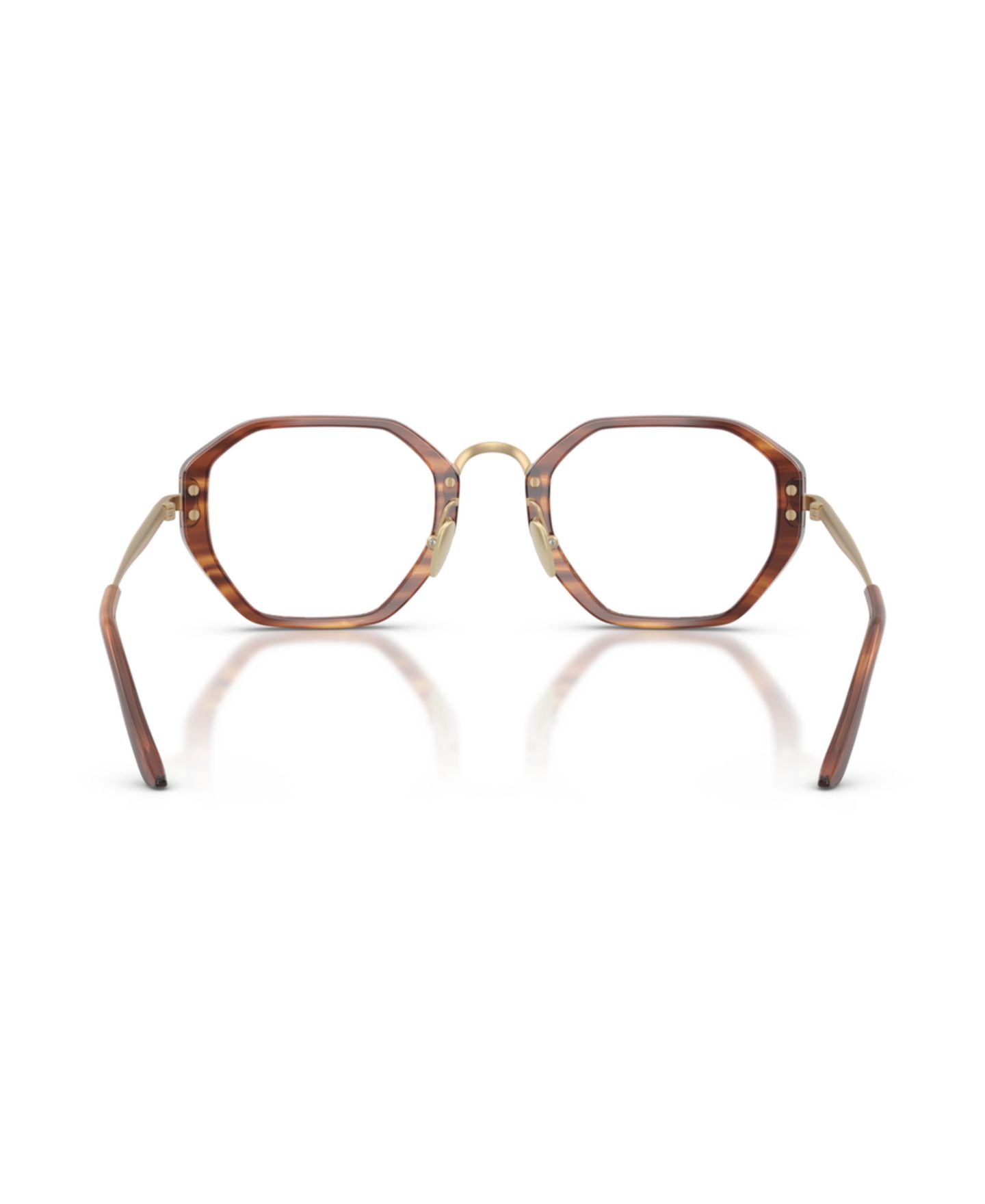 Мужские очки Giorgio Armani Man Irregular Plastic AR7282 Eyeglasses, цвет: Полосатый коричневый — фото 3