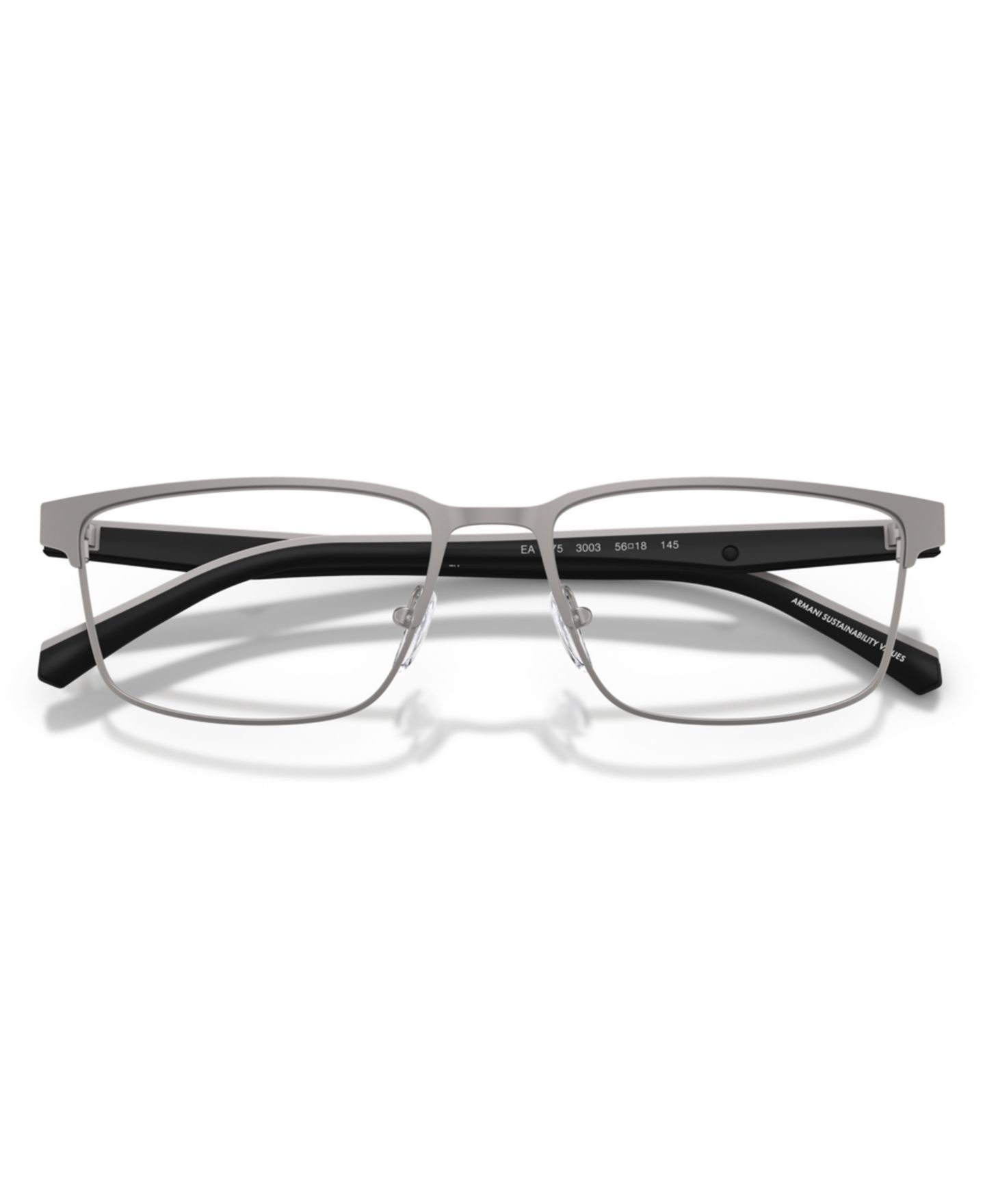 Мужские очки Emporio Armani Man Rectangle Metal EA1175 Eyeglasses, цвет: Графитовый — фото 5
