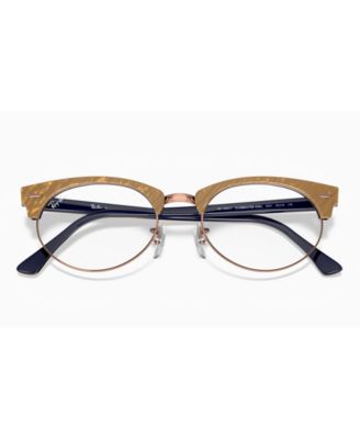 Unisex Round Clubmaster Oval Optics Eyeglasses, RB3946V