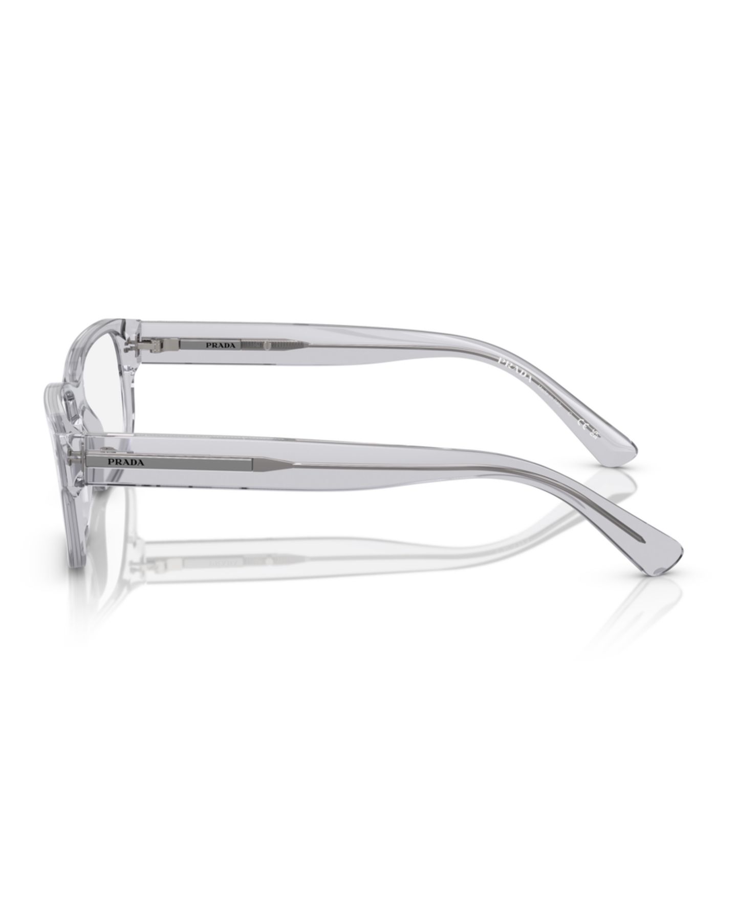 Мужские очки PRADA Man Pillow Plastic PR 18ZV Eyeglasses, цвет: Прозрачный серый — фото 3