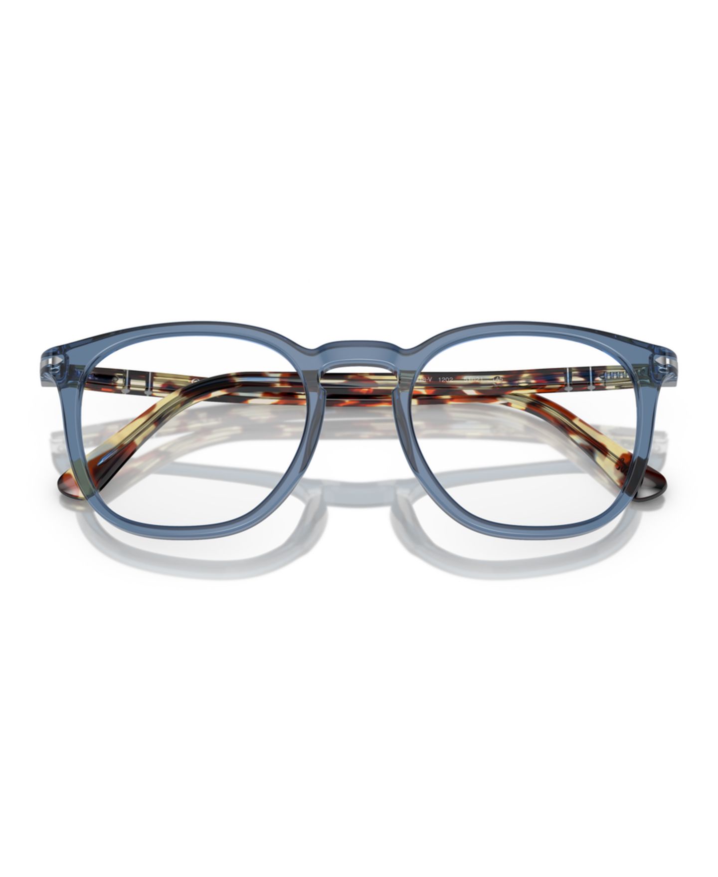 Очки Persol Unisex Panthos Plastic PO3318V Eyeglasses, цвет: Прозрачный тёмно-синий — фото 5