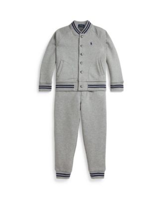 Polo Ralph Lauren - Boys 2T-7 2-Piece Fleece Baseball Jacket and Jogger Pants Set