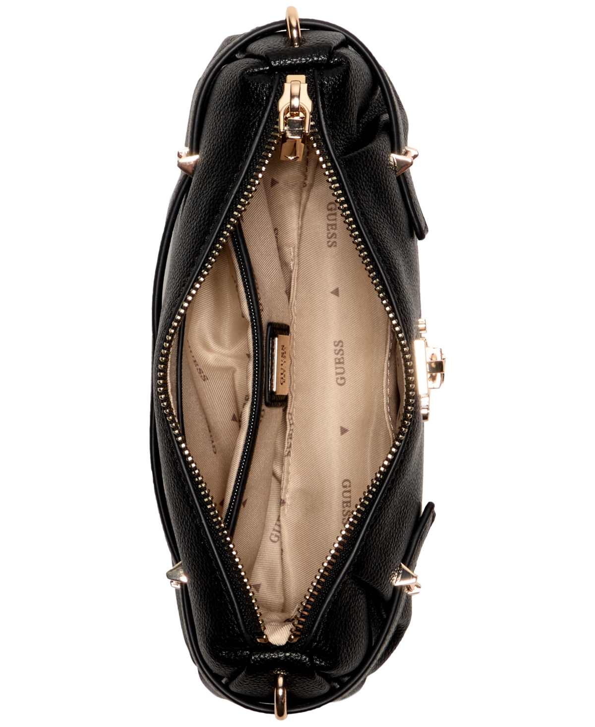 Guess Yesba Small Top Zip Shoulder Bag In Black