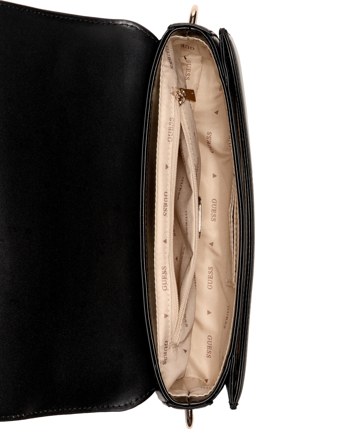 Guess Sadie Flap Small Shoulder Bag In Black