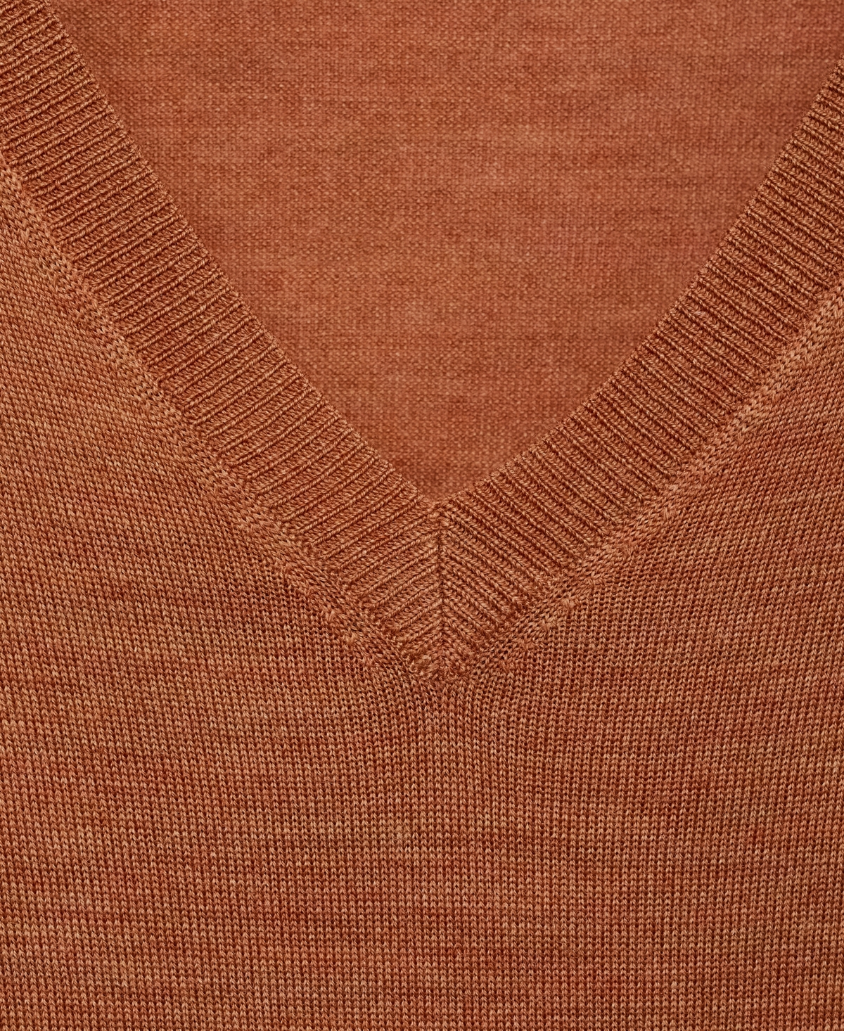Mango V-neck Wool Pajama Sweater In Orange