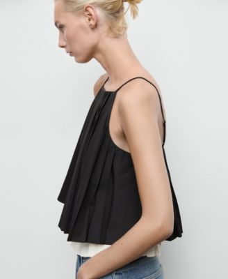 Women's Pleated Combined Top