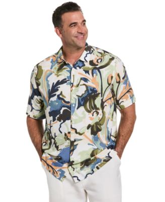 Cubavera - Men's Big & Tall Water-Color Painting Print Classic-Fit Shirt
