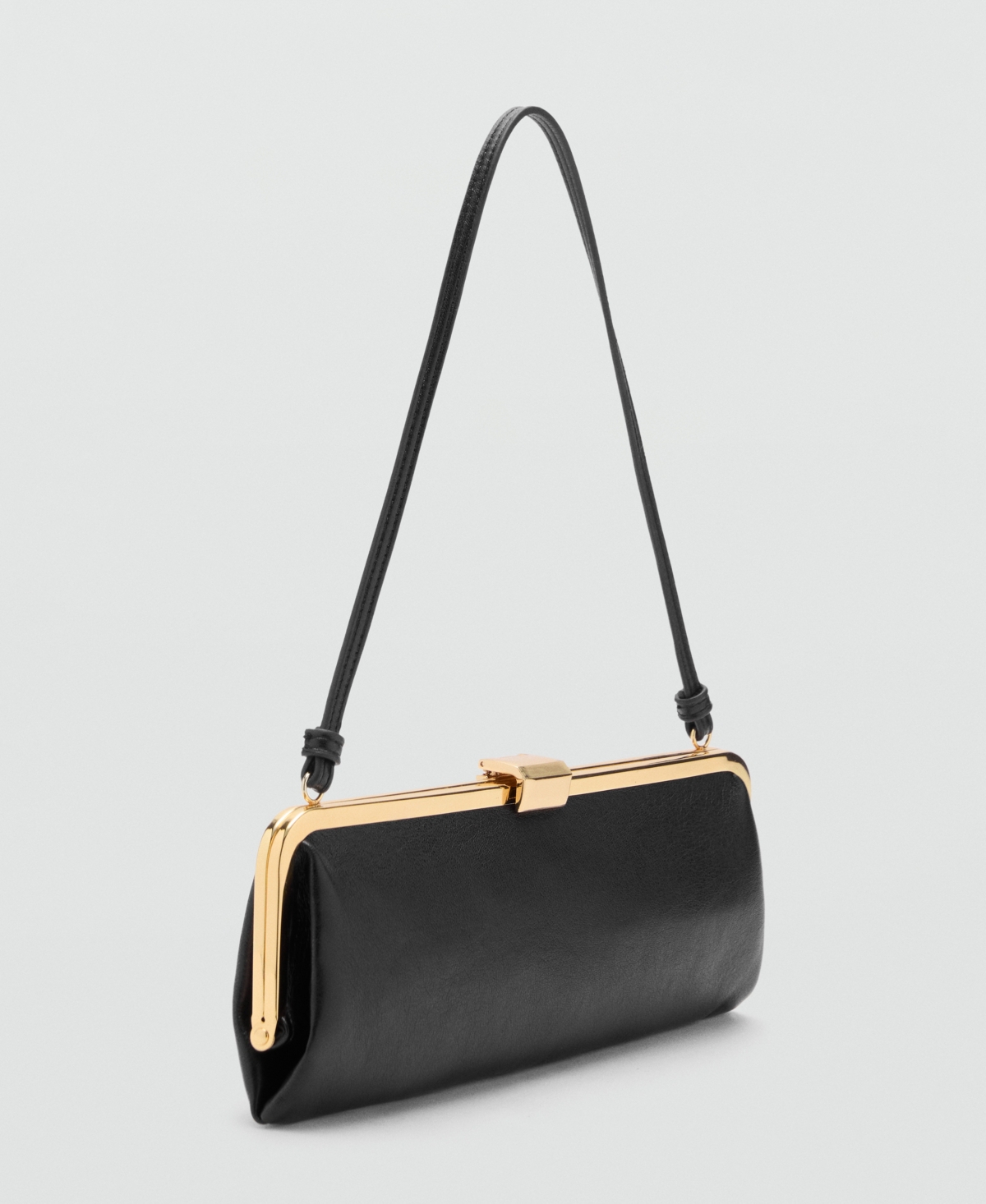 Mango Women's Metallic Clutch Handbag