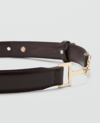 Women's Metallic Detail Leather Belt