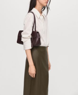 Women's Faux-Leather Pencil Skirt
