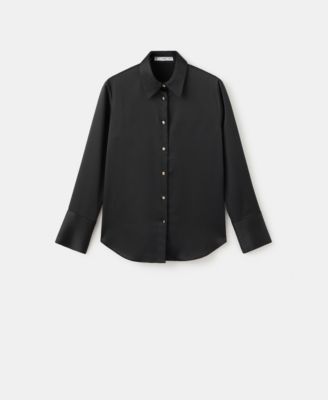 Women's Satin Finish Flowy Shirt