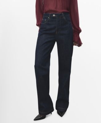 MANGO - Women's Placket Straight Jeans