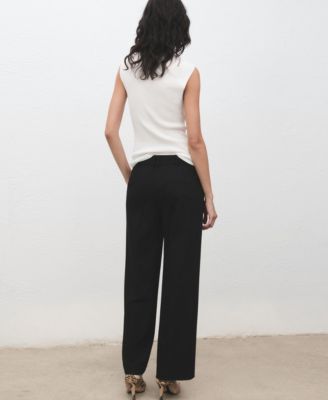 Women's Mid-Rise Cropped Straight-Leg Pants