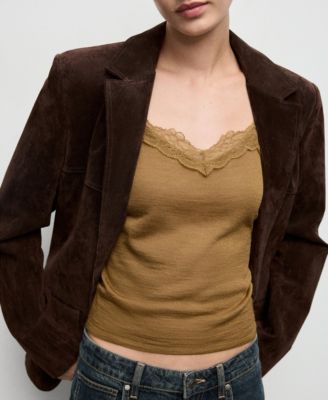 Women's Wool-Blend Lace Top