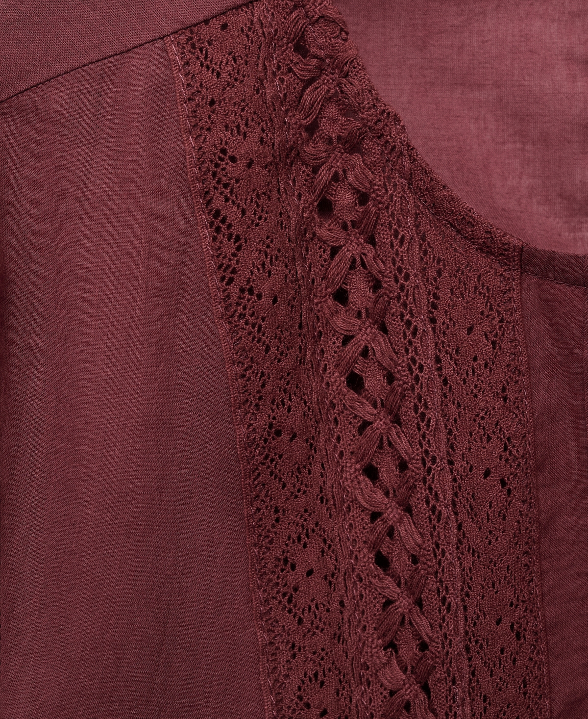 Mango Women's Embroidered Puff-sleeve Blouse In Brown