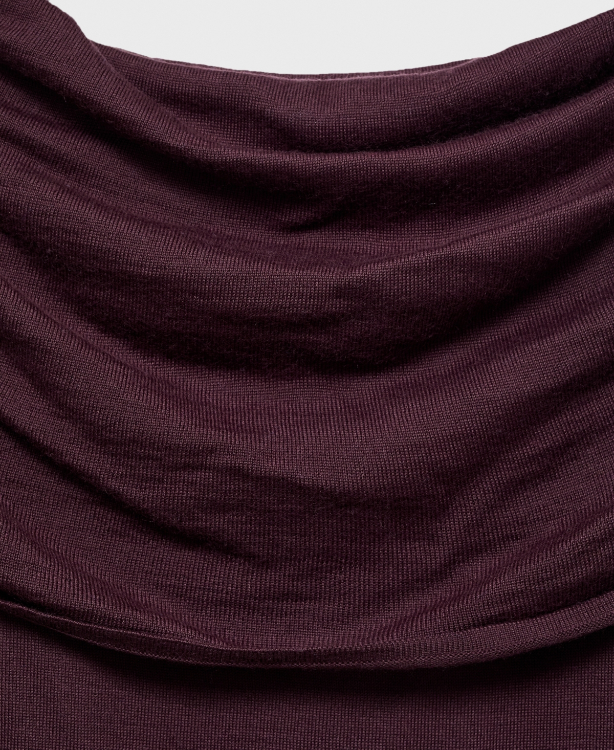 Mango Women's Draped Neckline Fitted Sweater In Brown