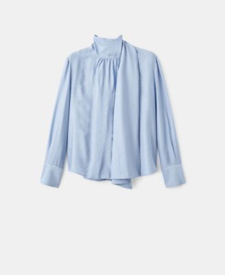 MANGO - Women's Foulard Textured Blouse
