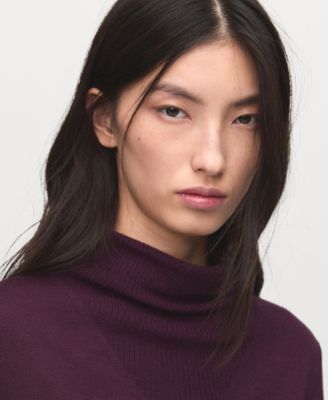 Women's Draped Neck Knitted Sweater