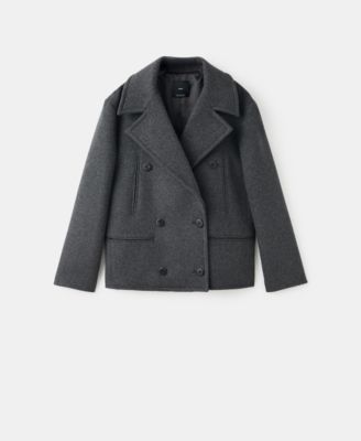 MANGO - Women's Double-Breasted Wool Coat