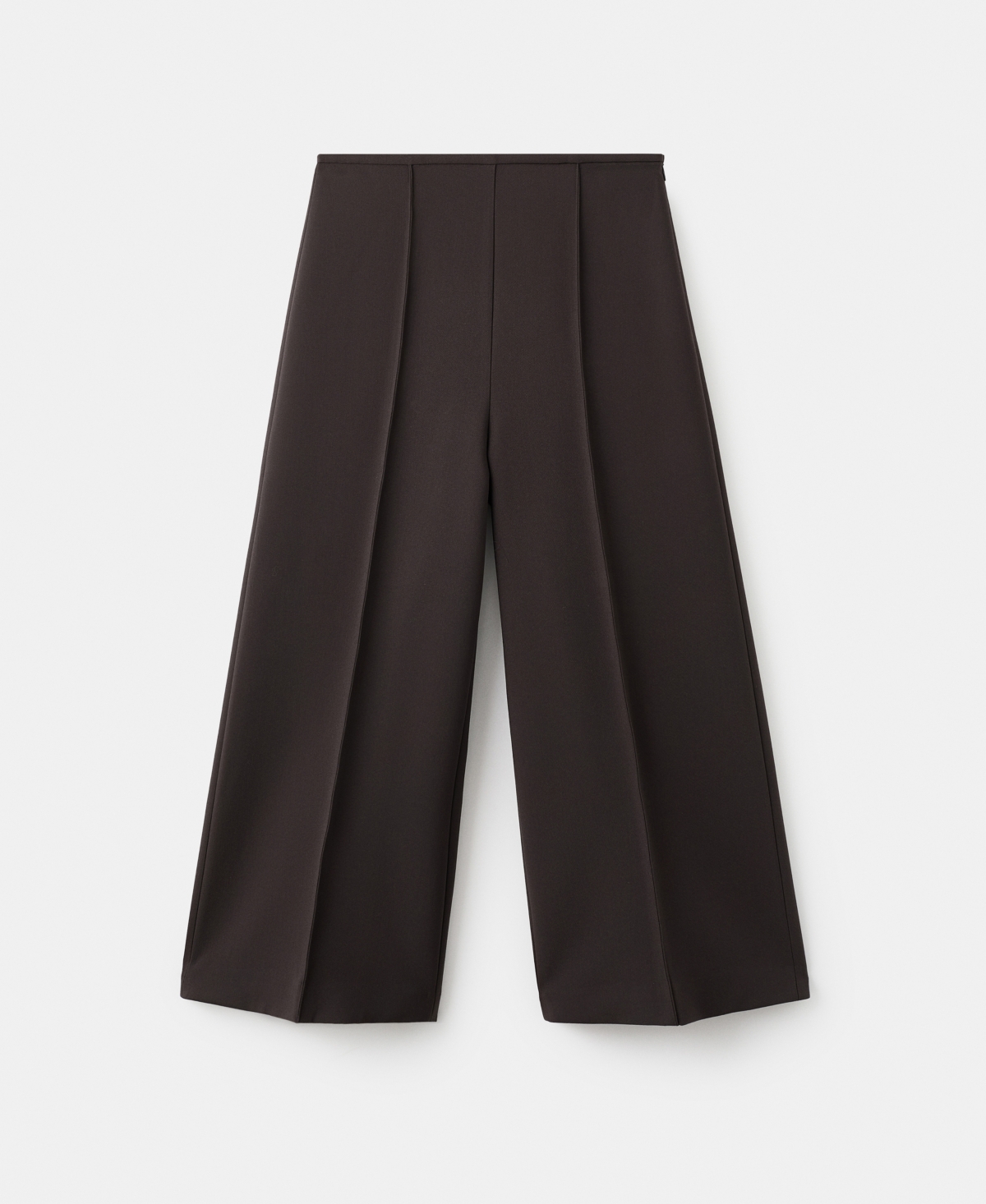 Mango Pleat Front Culottes In Brown