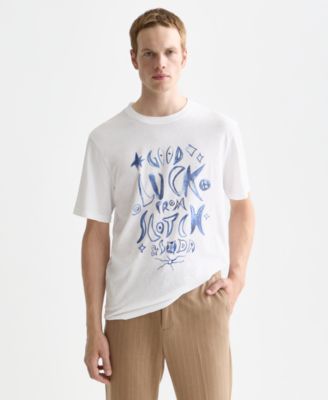 Men's Washed Graphic Regular-Fit T-Shirt