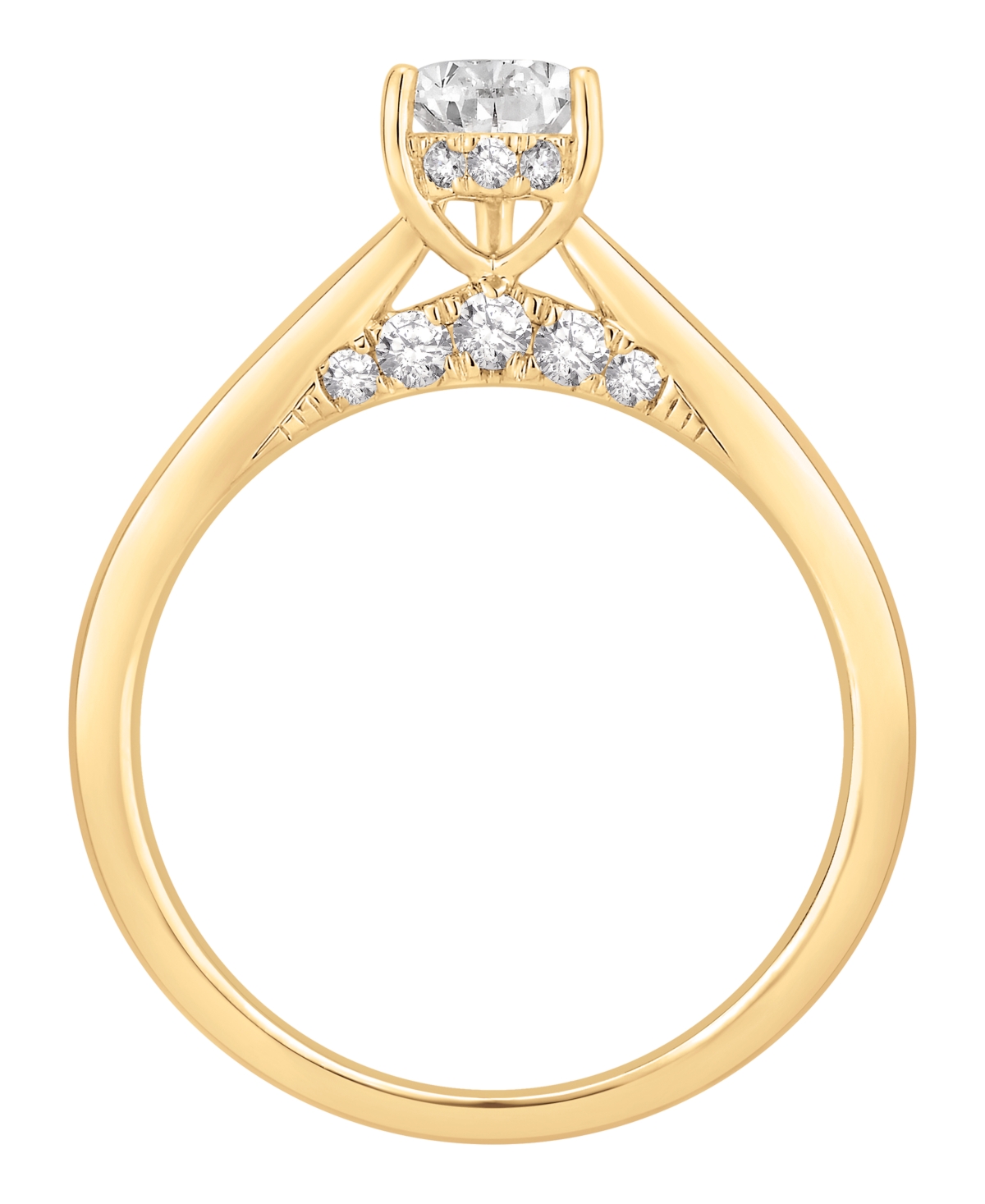 Gia Certified Diamonds Diamond Pear Engagement Ring (1 ct. t.w.) in 14k Yellow Gold