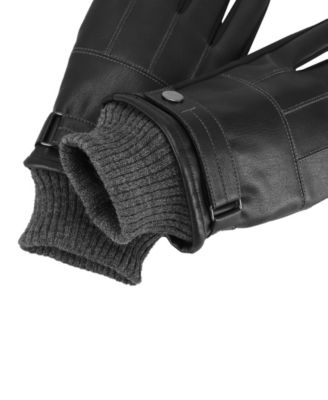 Men's SleekHeat Touchscreen Rib Knit Cuff Gloves