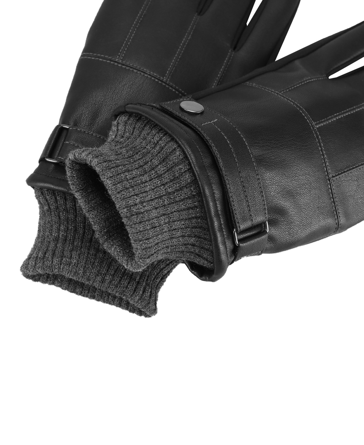 Isotoner Signature Men's SleekHeat Touchscreen Rib Knit Cuff Gloves
