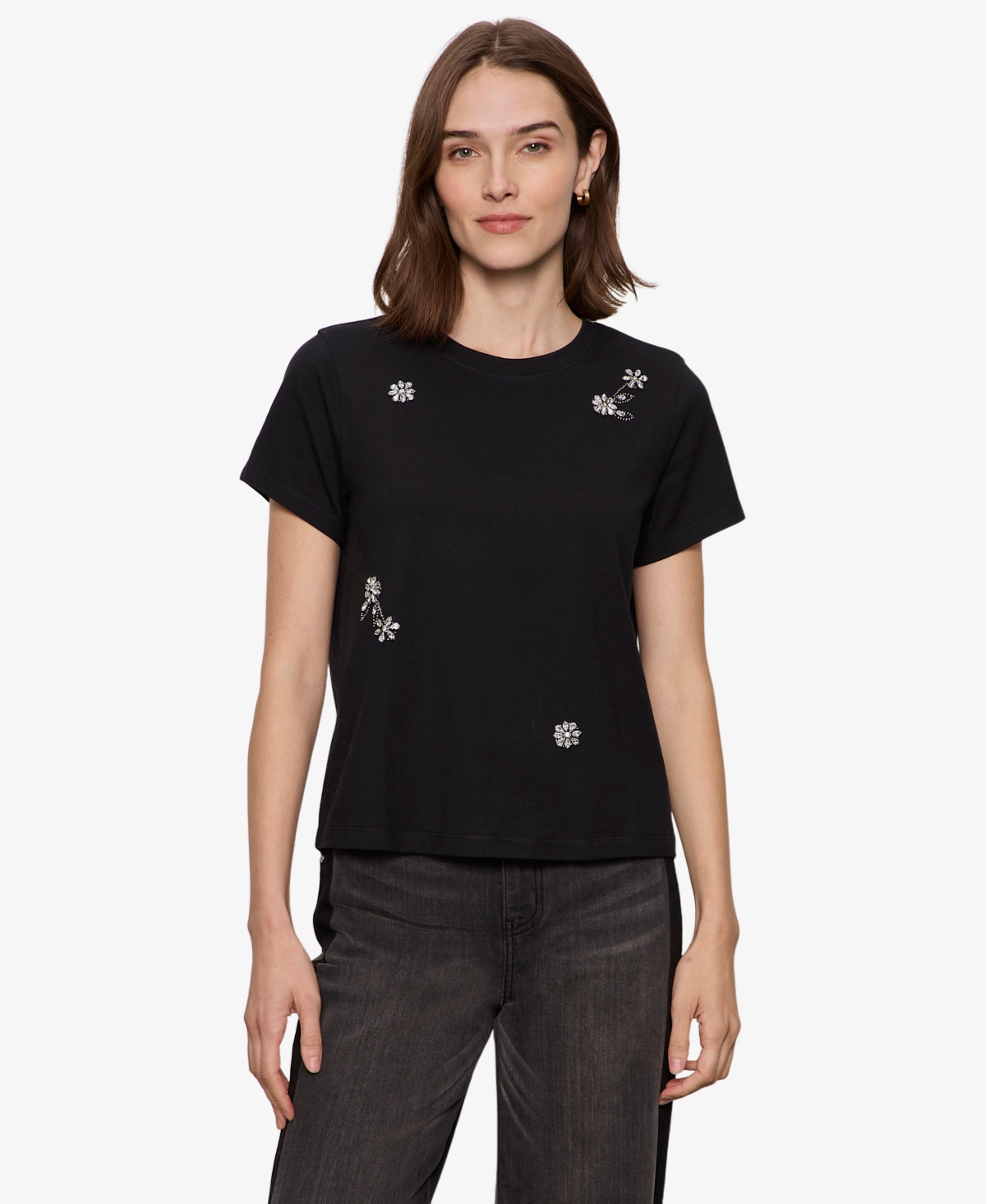 Sanctuary Women's Embellished Short-sleeve T-shirt In Black