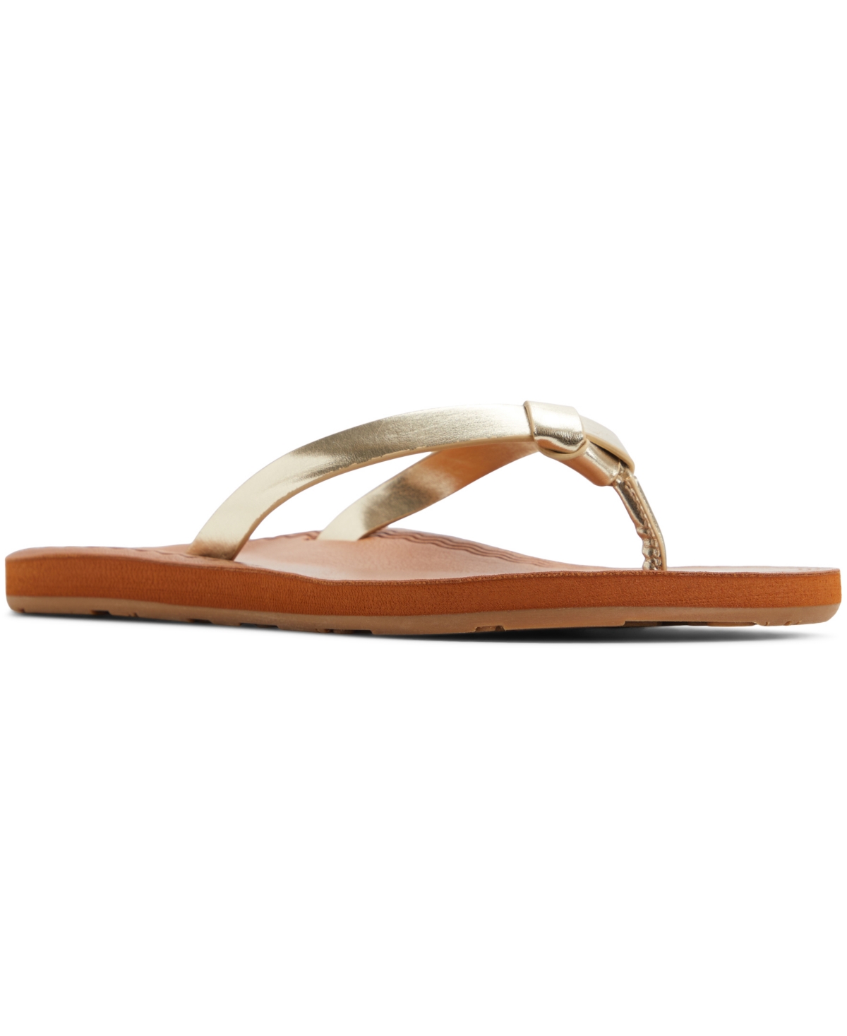Roxy Women's Luv Me Knot Flip Sandals In Gold