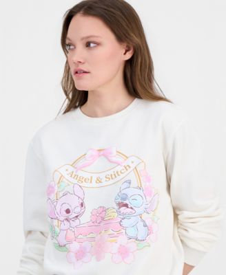 Juniors' Angel & Stitch Crewneck Sweatshirt