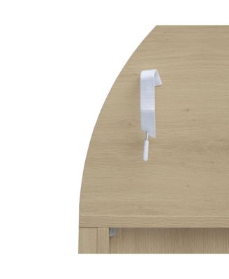 70.28" Tall Arched Kitchen Pantry with 2 Adjustable Shelves and Rattan Door, Versatile Storage for Kitchen or Dining