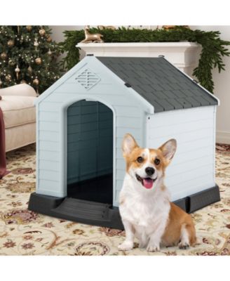Dog House for Small Dogs Waterproof Plastic with Elevated Floor