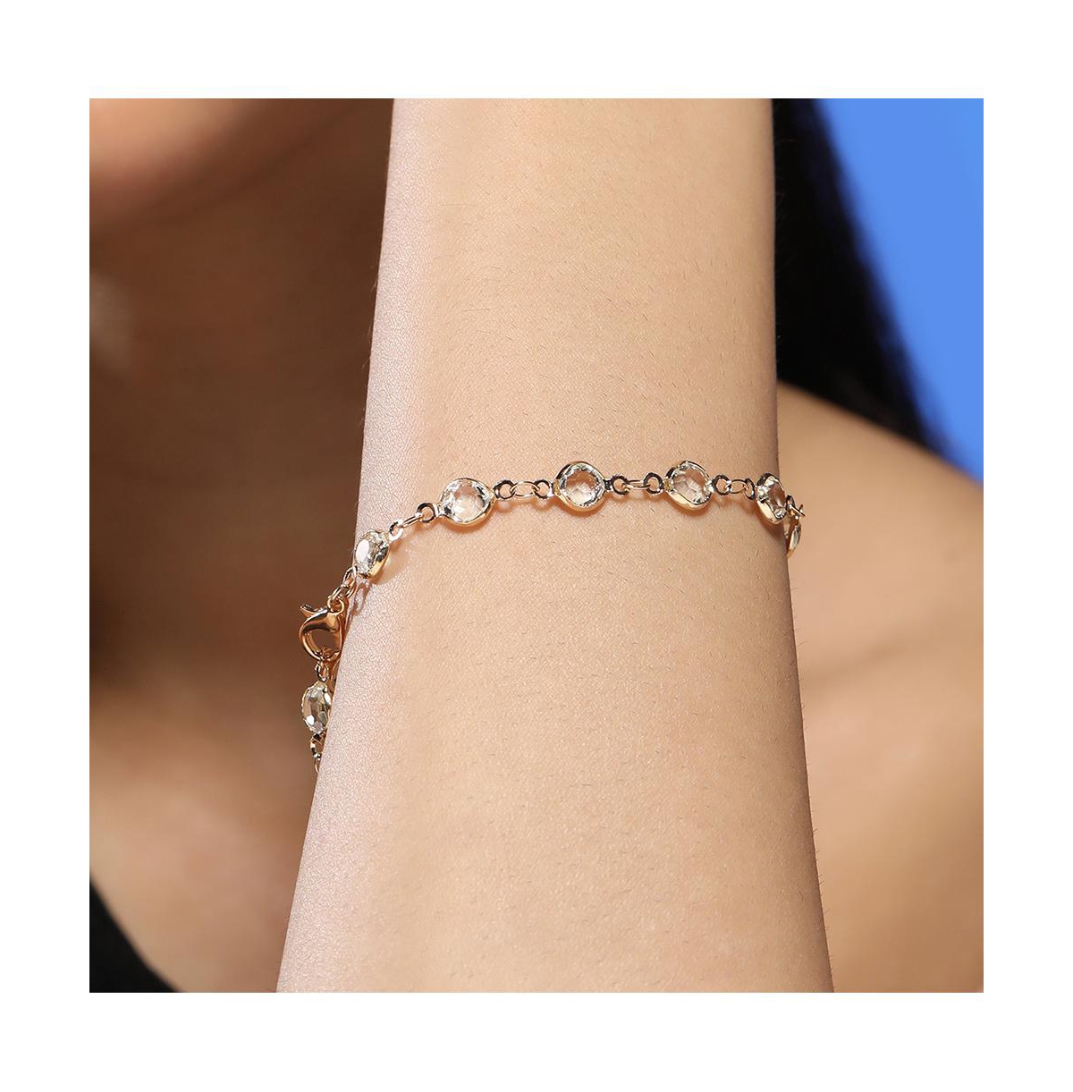 Women's The Cristal-Link Chain Anklet - California Gold