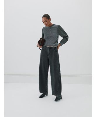 Women's Emily Sparkle Puff Sleeve Jersey Top