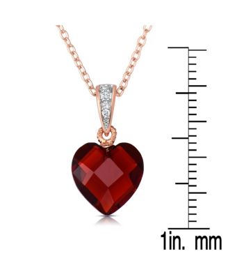 Women's Dazzling Heart-Shaped Cubic Zirconia Pendant Necklace