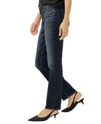 Women's Elyse Mid Rise Comfort Fit Straight Jeans